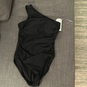 Time & Tru One-Shoulder Bathing Suit